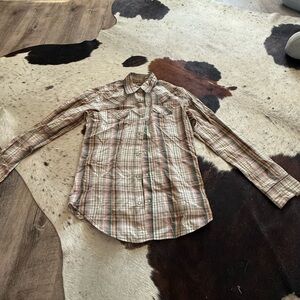 Womens Plaid Long Sleeve Shirt